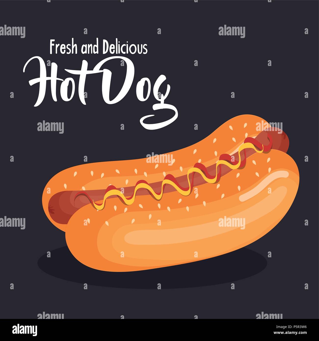 delicious hot dog fast food Stock Vector Image & Art Alamy