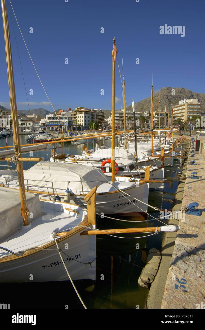 Port de Pollença. Nord.Mallorca.Baleares.España. Stock Photo