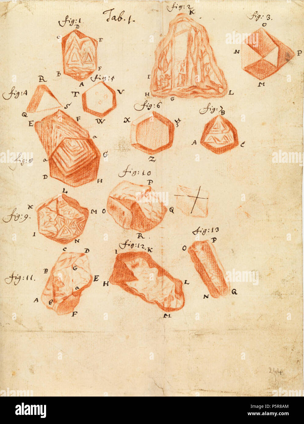 N/A. English: Antonie van Leeuwenhoek’s red chalk drawings of sand grains. From a letter to the Royal Society, 4th December 1703. 4 December 1703. Anton van Leeuwenhoek 112 Antonie van Leeuwenhoek red chalk 1677SA2 Stock Photo