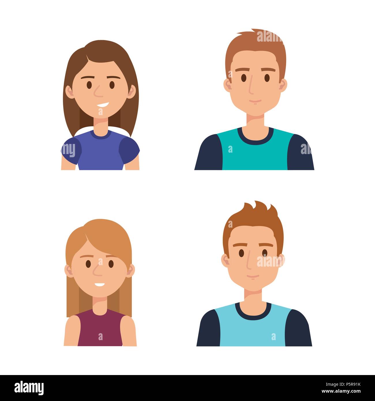 group of young people avatars Stock Vector Image & Art - Alamy