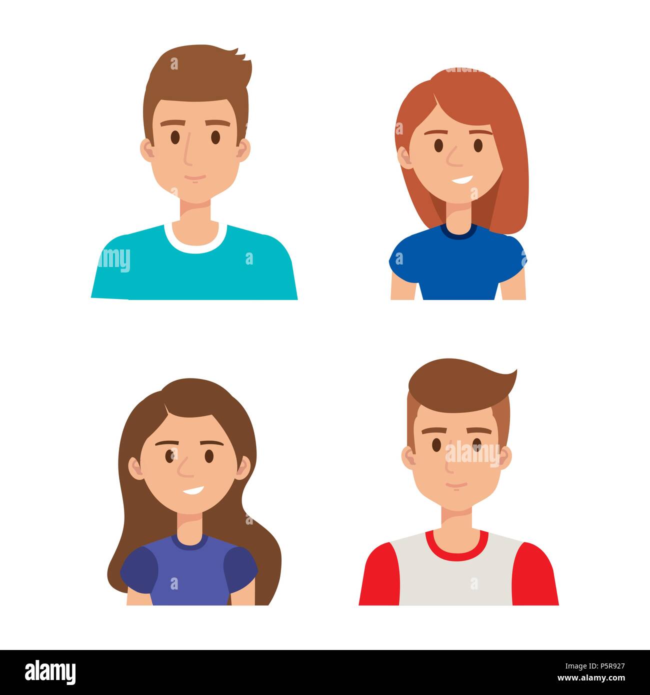 group of young people avatars Stock Vector Image & Art - Alamy
