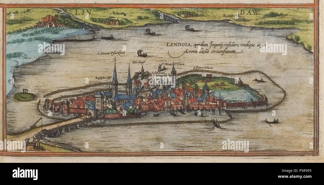 N/A. Lindau im Bodensee . 1572.   Georg Braun  (–1622)    Alternative names Brunus Bruin  Description German cleric and geographer  Date of birth/death 1541 10 March 1622  Location of birth/death Cologne Cologne  Work location Cologne  Authority control  : Q77709 VIAF:108953469 ISNI:0000 0001 1081 5295 ULAN:500088658 LCCN:n50043248 NLA:36405646 WorldCat      Frans Hogenberg  (before 1540–1590)    Alternative names Franz Hogenberg, Frans Hogenbergh, Frans Hogenberch  Description Flemish engraver and cartographer  Date of birth/death before 1540 1590  Location of birth/death Mechelen Cologne  Wo Stock Photo