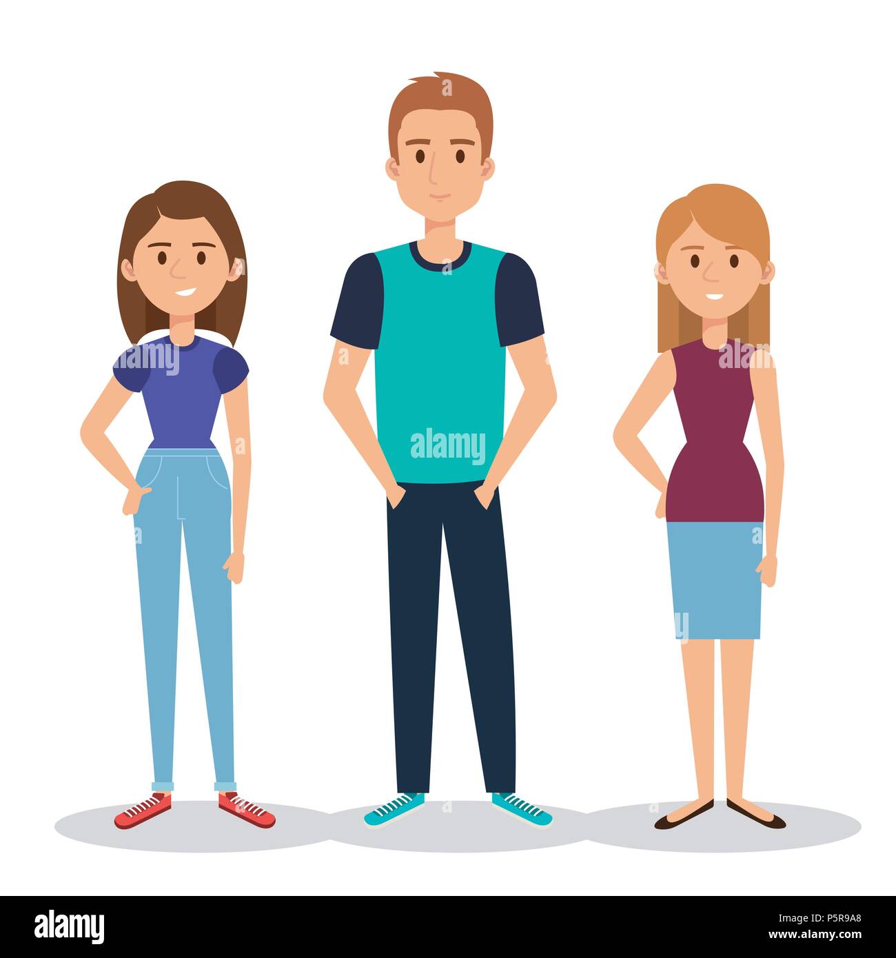 group of young people avatars Stock Vector Image & Art - Alamy