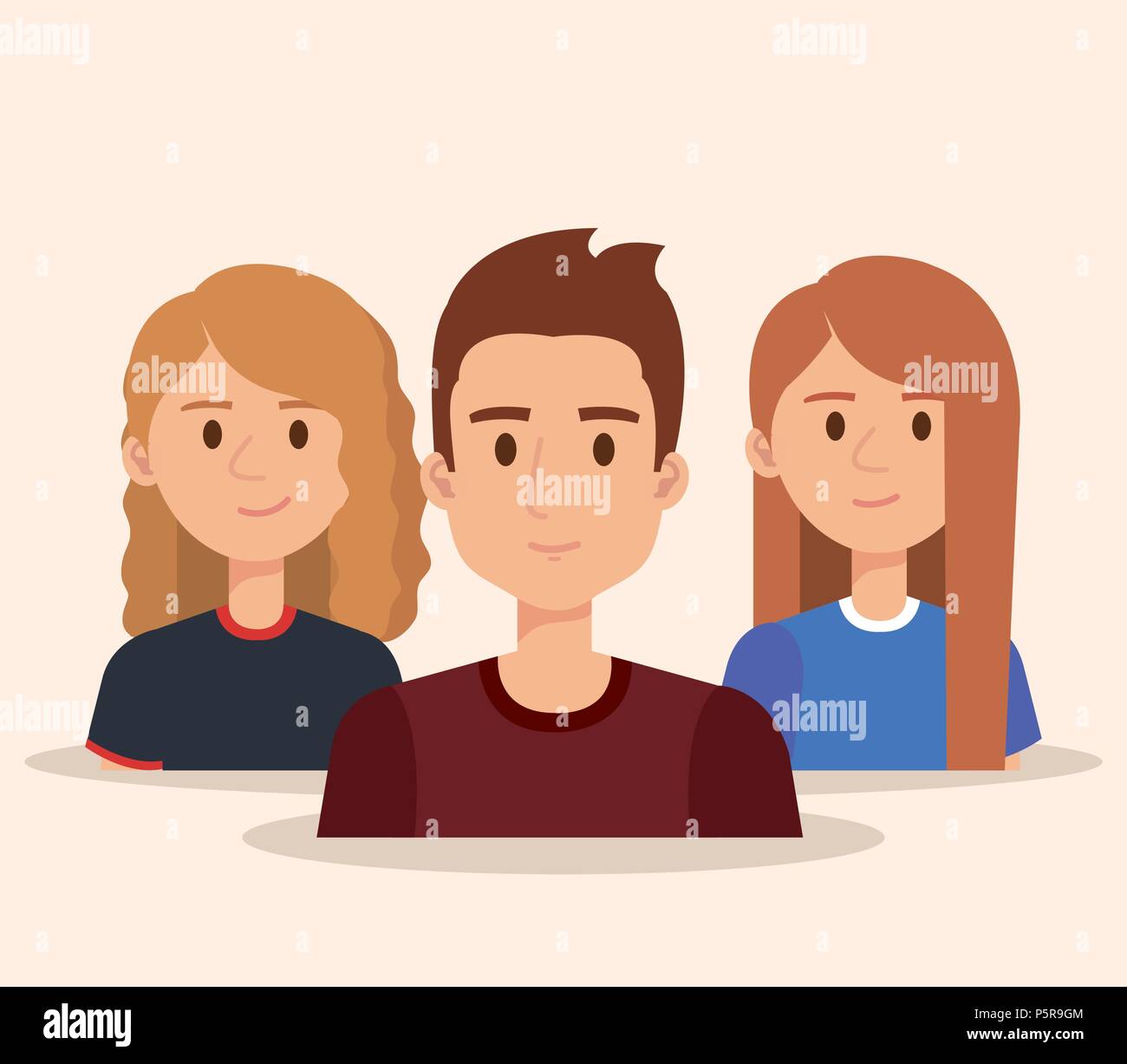 group of young people avatars Stock Vector Image & Art - Alamy