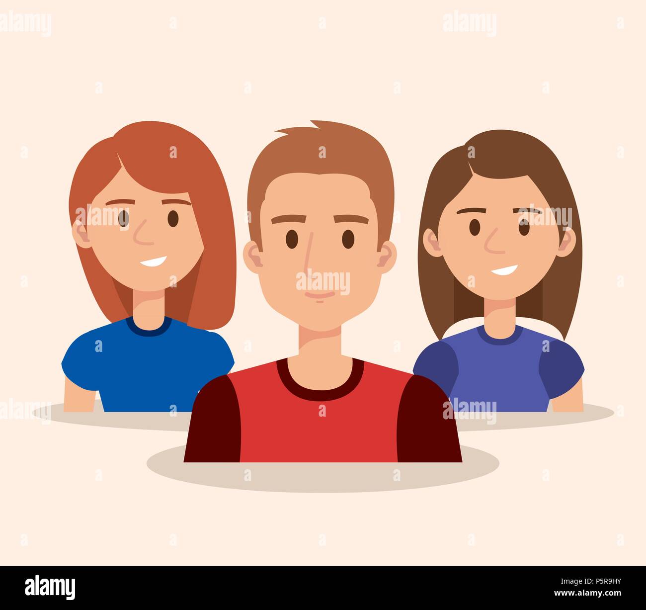group of young people avatars Stock Vector Image & Art - Alamy