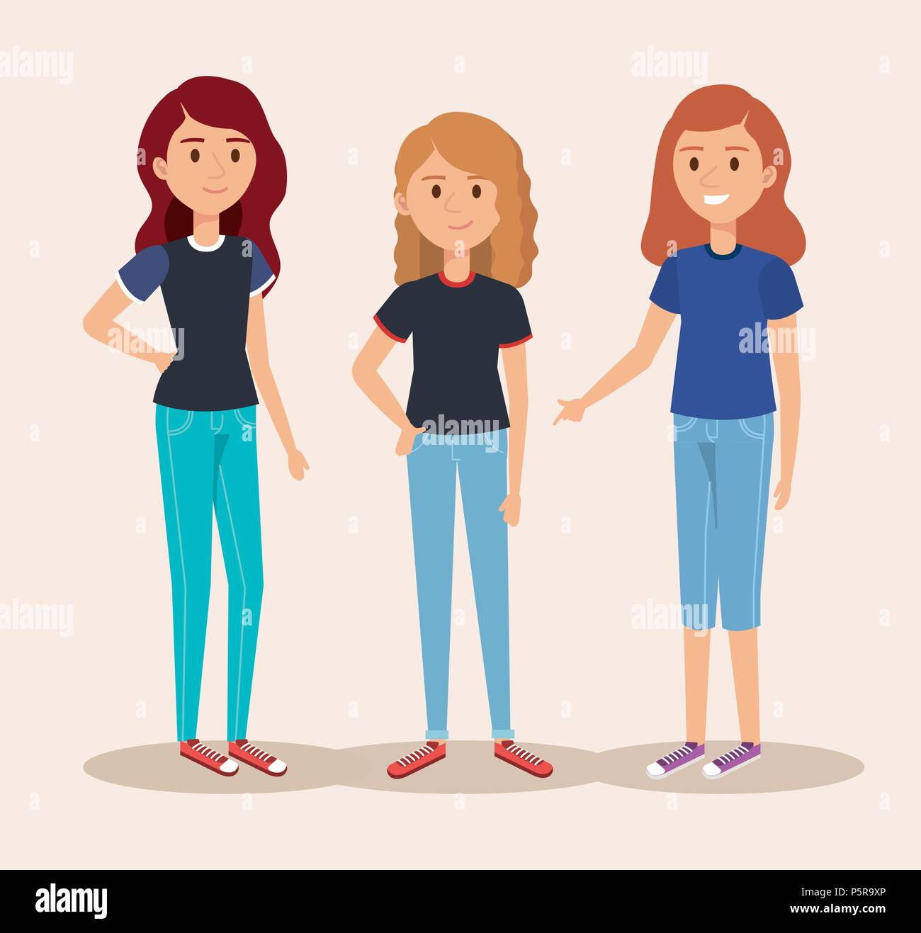 young girls avatars characters Stock Vector Image & Art - Alamy