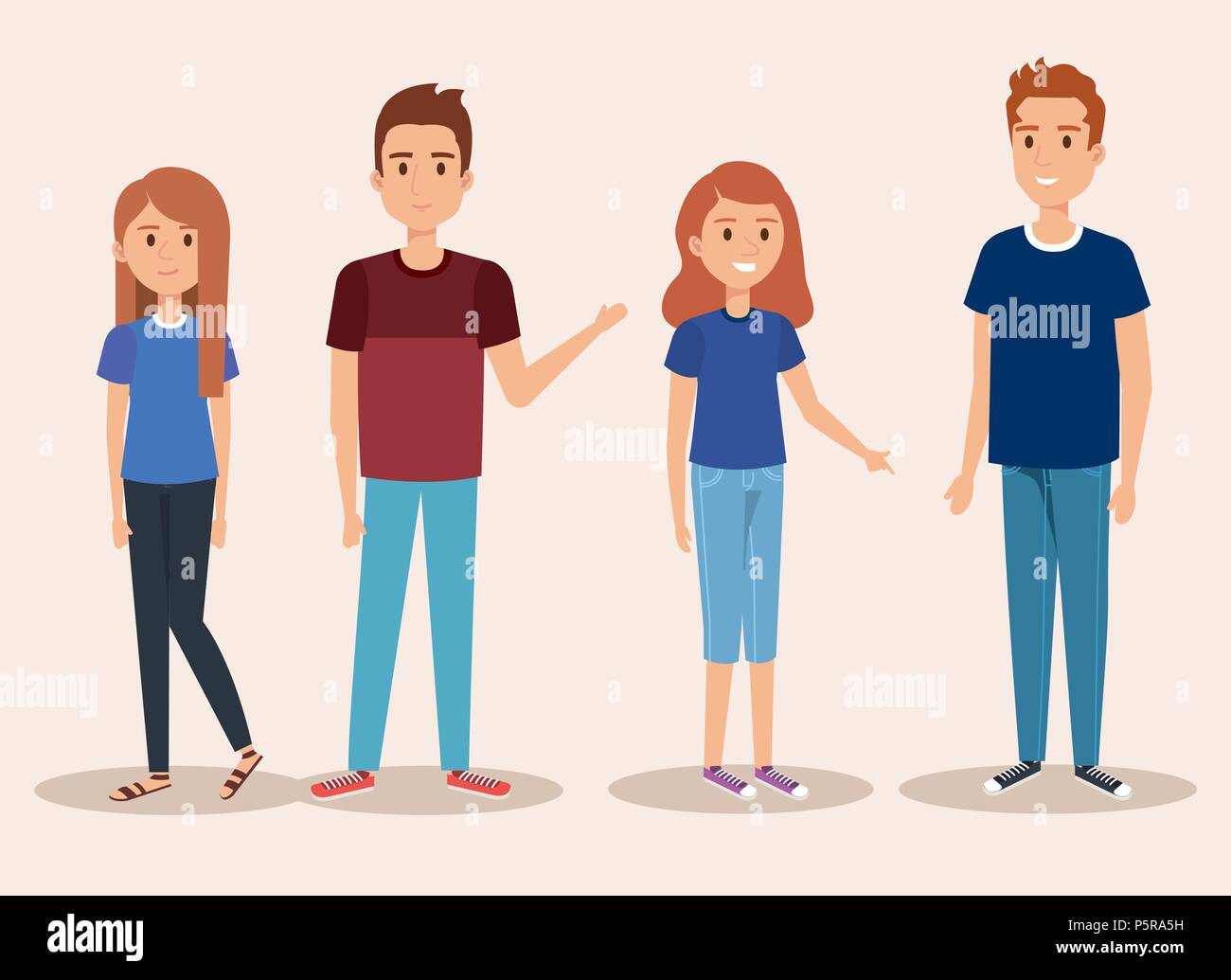group of young people avatars Stock Vector Image & Art - Alamy