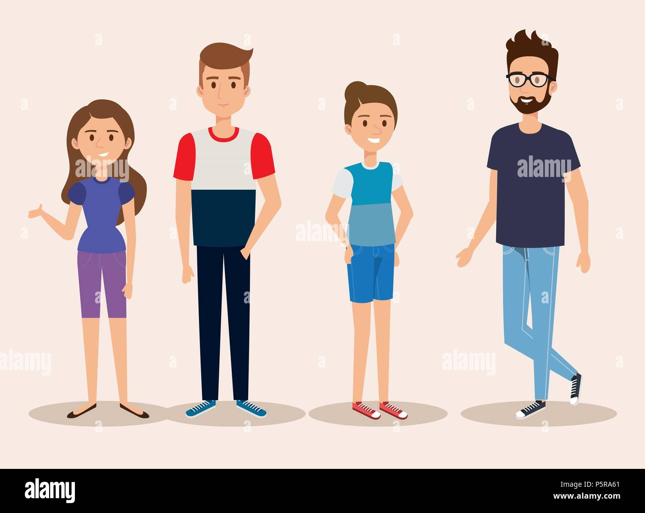 group of young people avatars Stock Vector Image & Art - Alamy