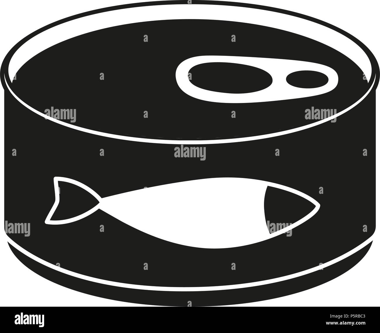 Black and white canned fish silhouette Stock Vector Image & Art - Alamy