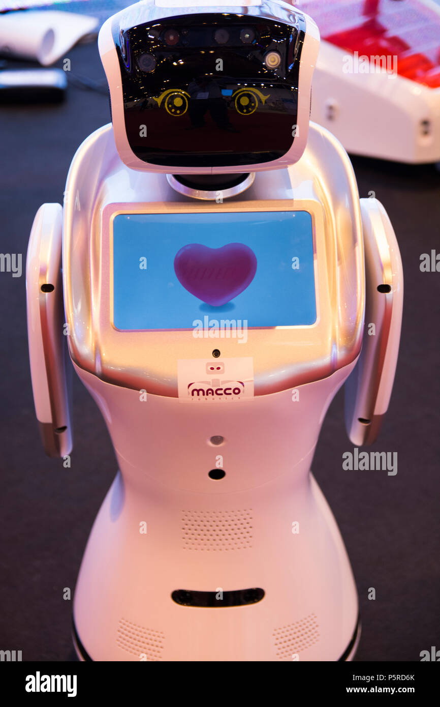 Sanbot robot from Macco Robotics company. In GR-EX summit (Global Robot  Expo). International and European robot summit Stock Photo - Alamy