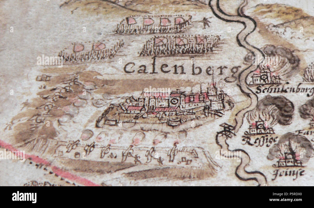 N/A. Deutsch: Belagerung Burg Calenberg 1519 . 1591. de:Johannes Krabbe 263 Calenberg Belagerung in Stiftsfehde Bild 1591 Stock Photo