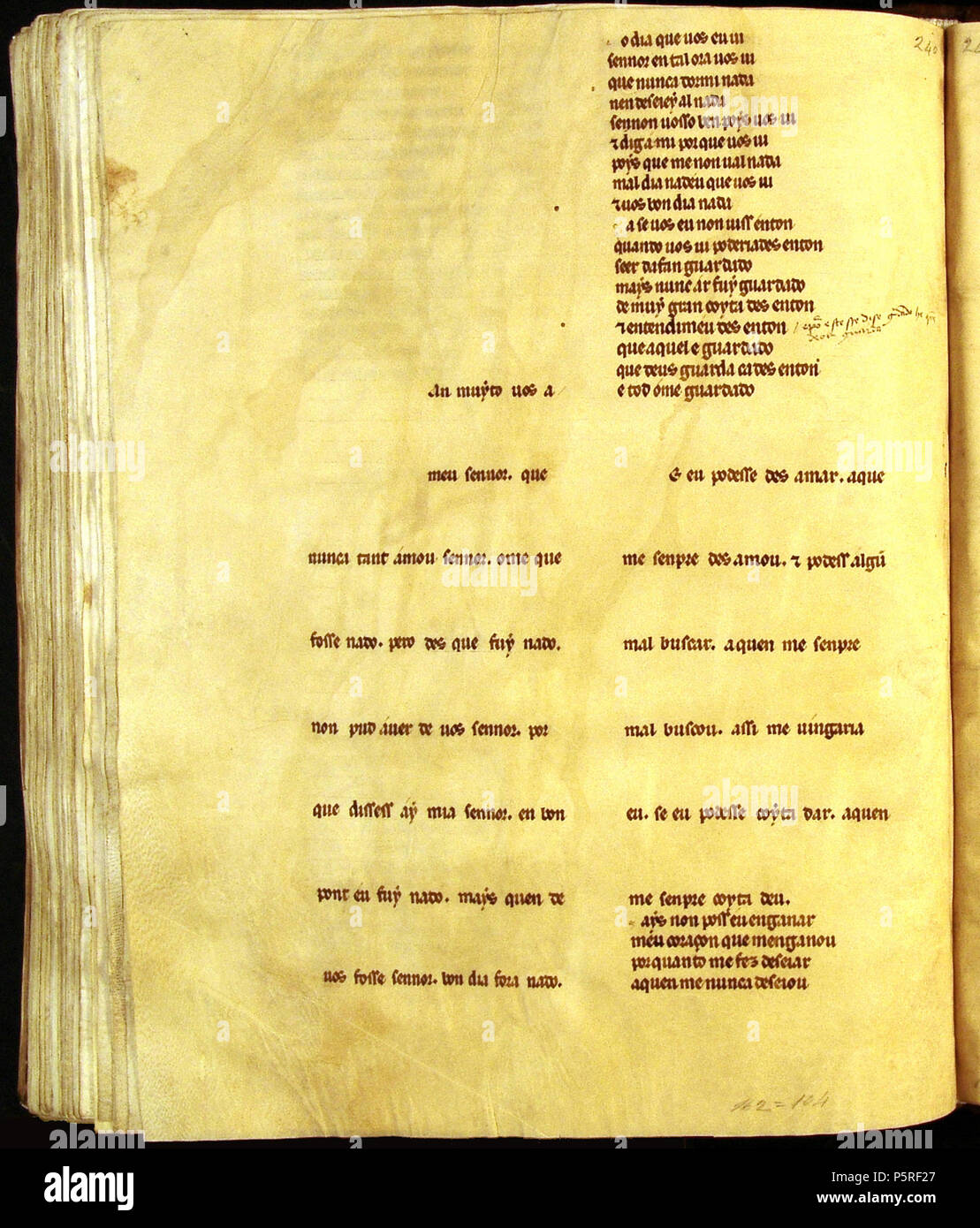 Cancioneiro da Ajuda. English: Cancioneiro da Ajuda manuscripts Português:  manuscritos do w:pt:Cancioneiro da Ajuda Pero da Ponte. Tan muito vos  am'eu, senhor (A 288), Se eu podesse desamar (A 289) 267 Cancioneiro