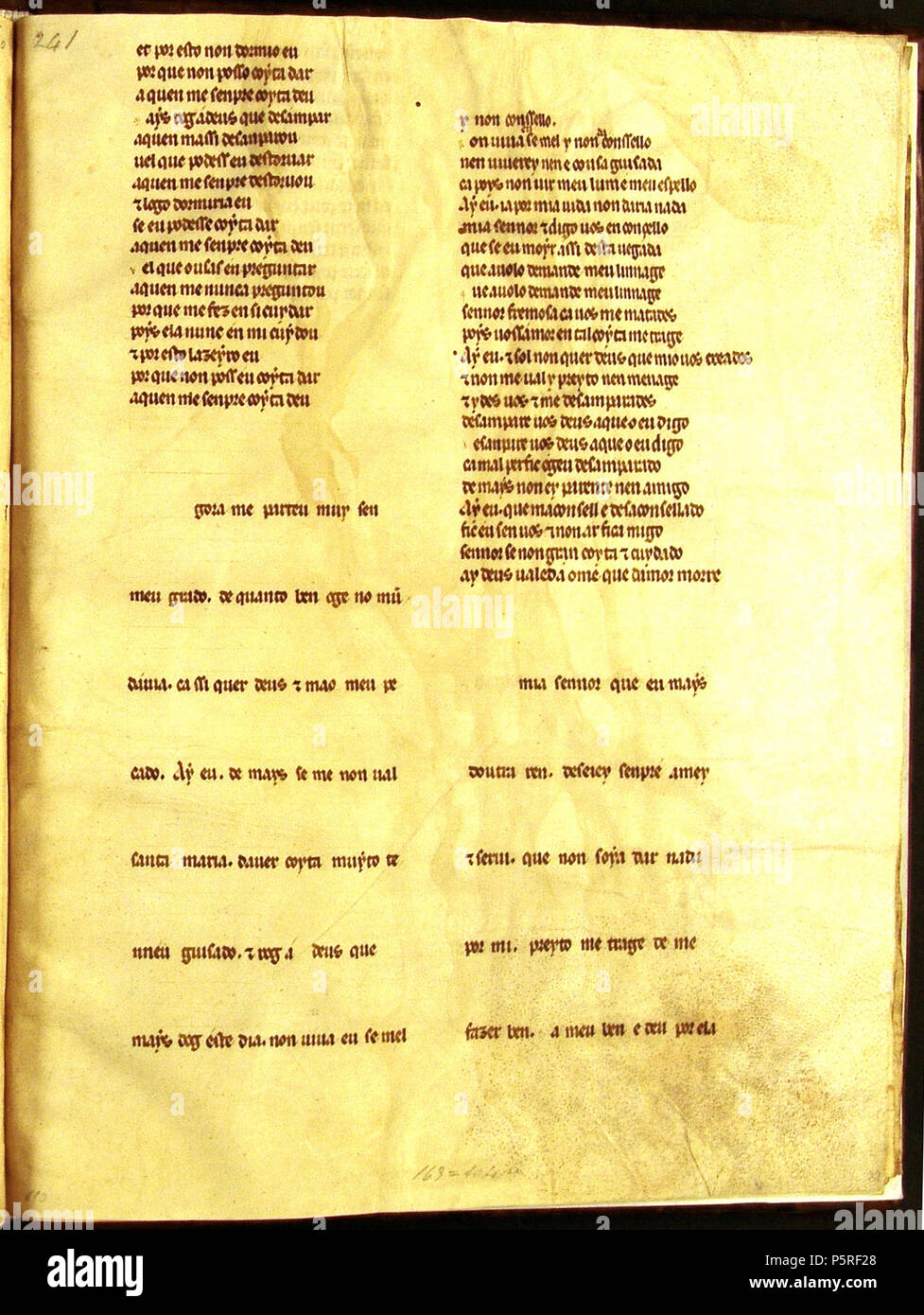 Cancioneiro da Ajuda. English: Cancioneiro da Ajuda manuscripts Português:  manuscritos do w:pt:Cancioneiro da Ajuda Pero da Ponte. Se eu podesse  desamar (A 289), Agora me part'eu mui sen meu grado (A 290)