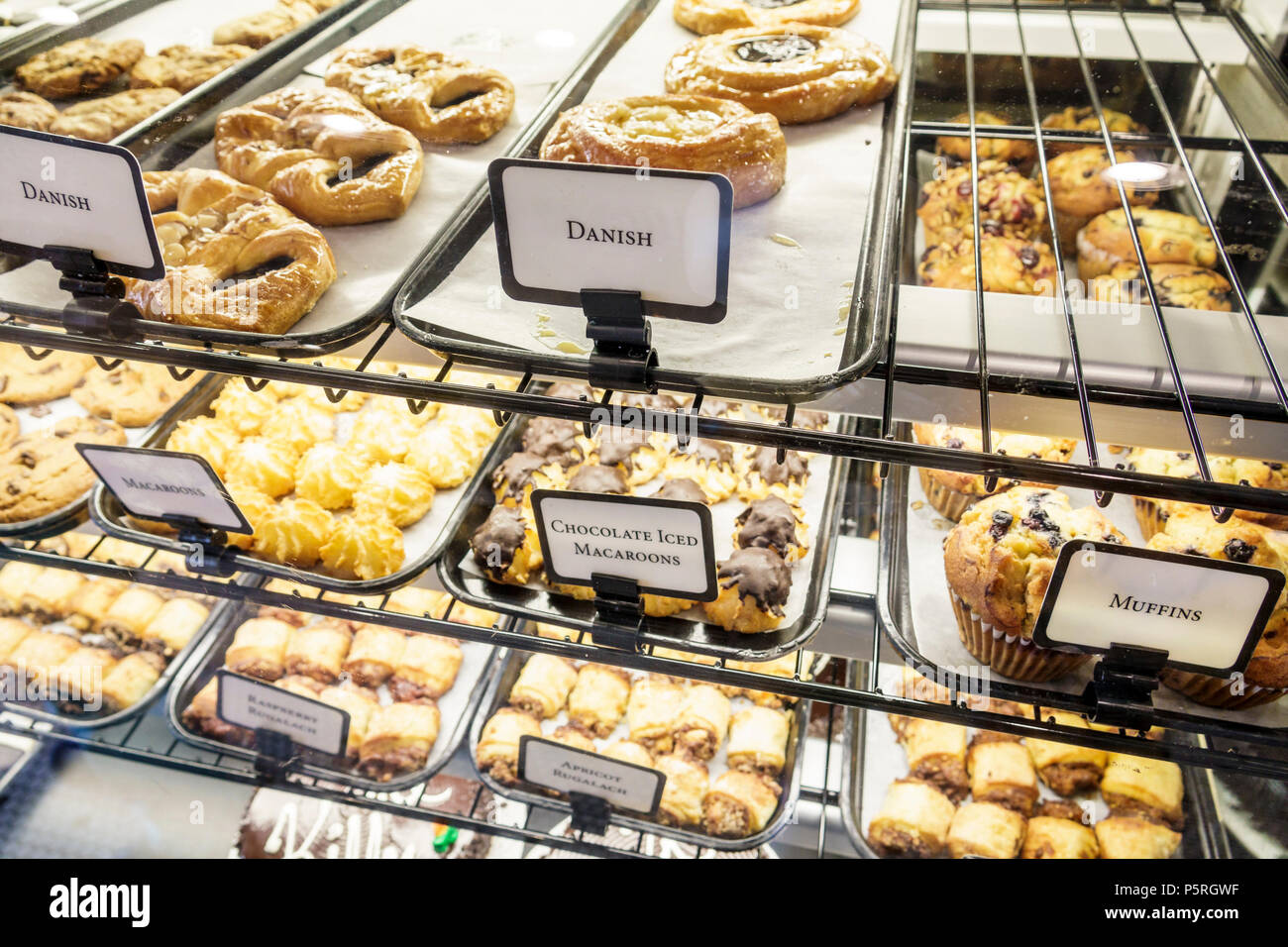 Stuart Florida,TooJay's Gourmet Deli,restaurant restaurants food dining eating out cafe cafes bistro,interior inside,display bakery,case sale desserts Stock Photo