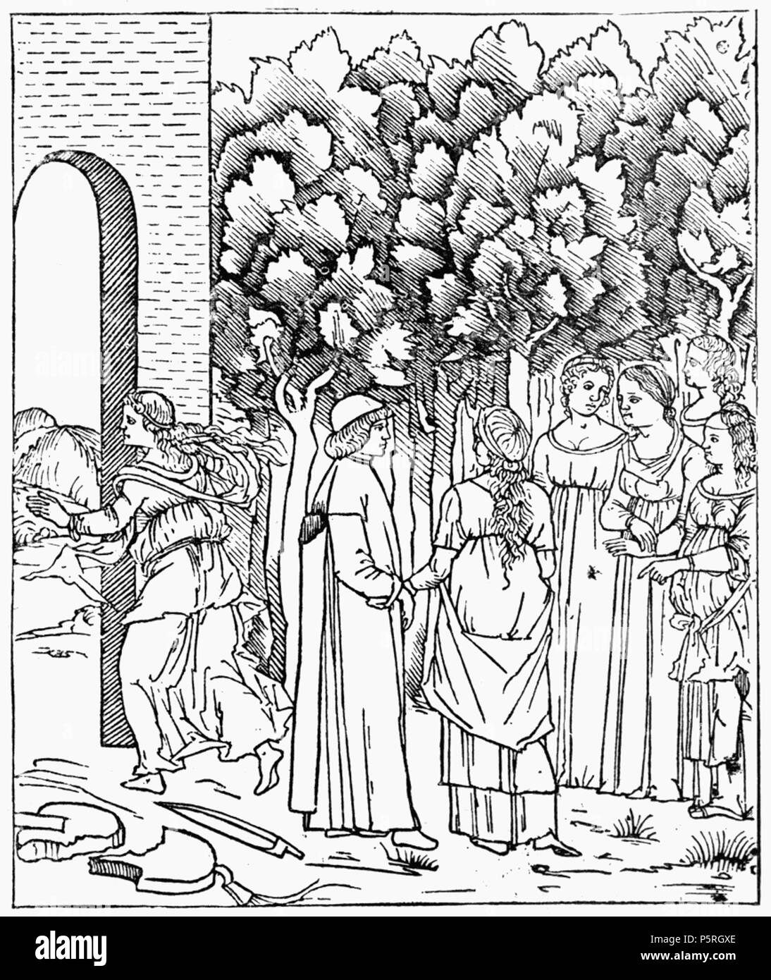 235 Brief History of Woodengraving Hypnerotomachia Poliphili Stock