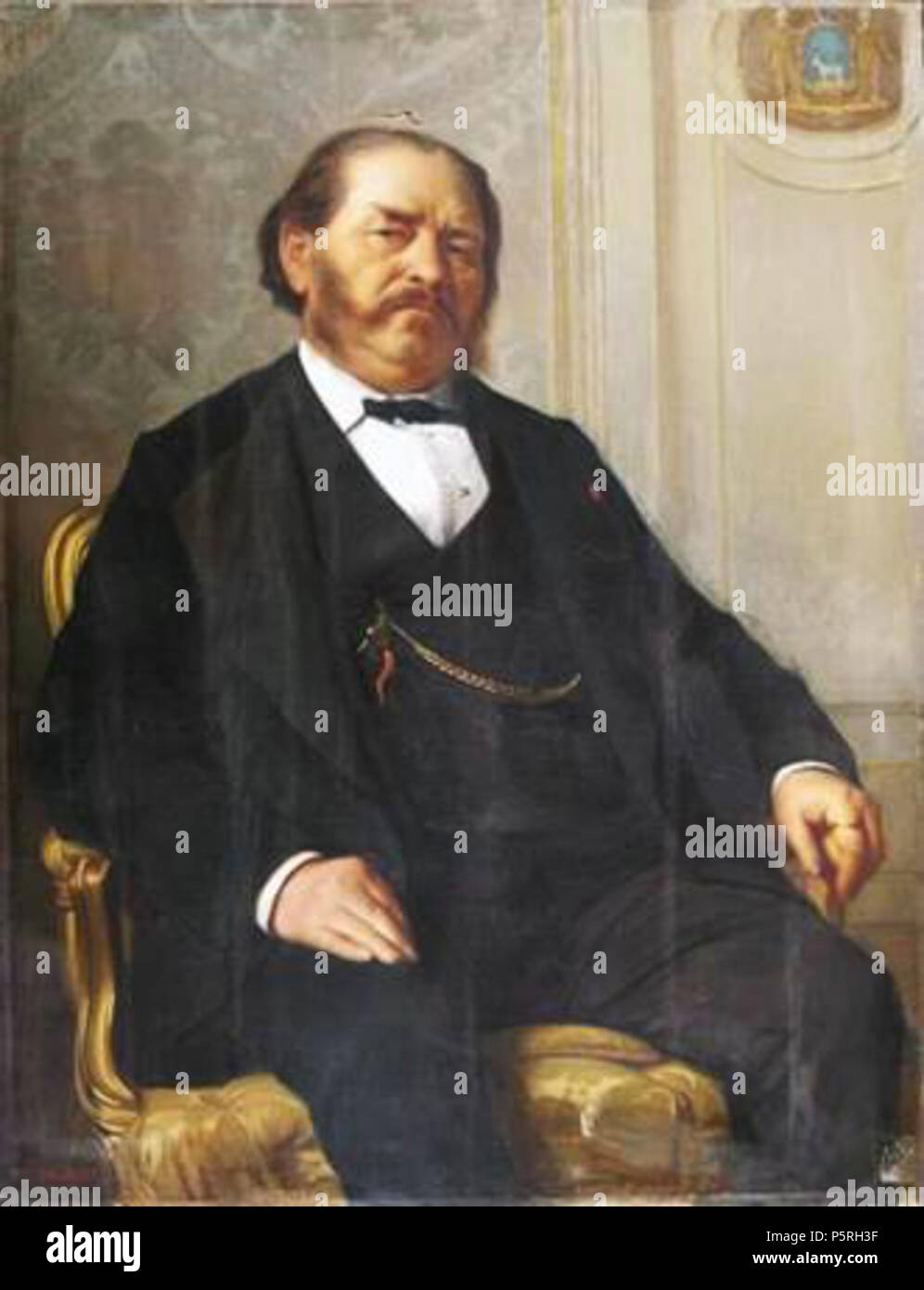 N/A. English: Portrait of Monsieur Cabirol . before 1890. Pierre-Nicolas Brisset (1810-1890) 236 Brisset-Cabirol Stock Photo