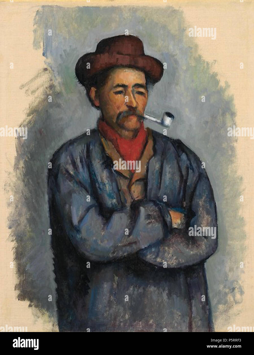 N/A.  English: Man with a Pipe (Study for The Card Players) by Paul Cézanne, oil on canvas 15 3/8 x 11 7/8 in. (39 x 30.2 cm) . 1890-92.    Paul Cézanne  (1839–1906)       Alternative names Cézanne; Paul Cezanne; Cezanne  Description French painter  Date of birth/death 19 January 1839 22 October 1906  Location of birth/death Aix-en-Provence Aix-en-Provence  Work location Paris, Auvers-sur-Oise, Aix-en-Provence, Marseille  Authority control  : Q35548 VIAF:39374836 ISNI:0000 0001 2128 7379 ULAN:500004793 LCCN:n79055446 NLA:35026986 WorldCat 271 Cardplayers study bloch collection Stock Photo