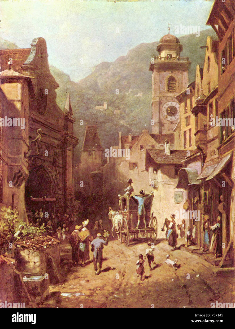 Deutsch: Der Besuch des Landesvaters  circa 1870. N/A 274 Carl Spitzweg 018 Stock Photo
