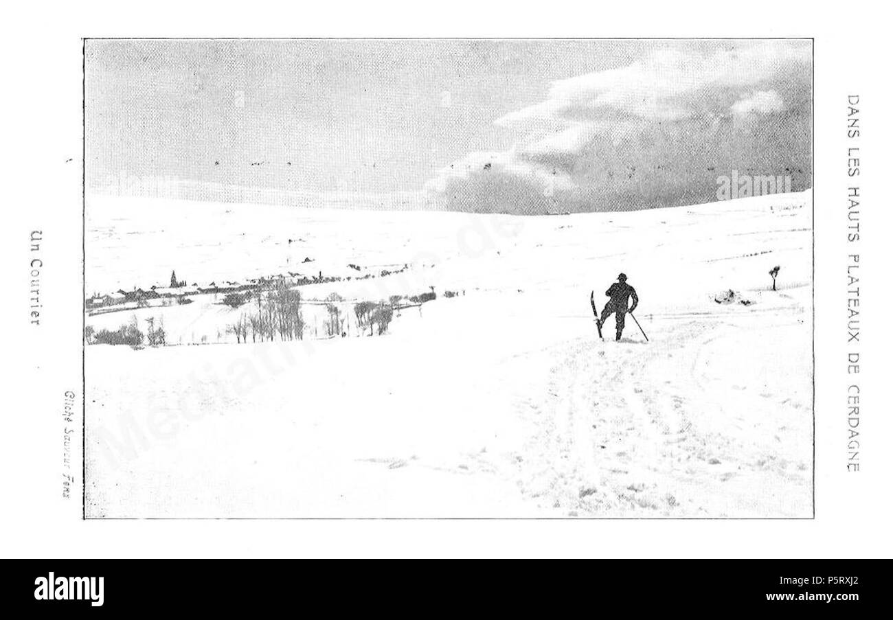 Dans les hauts plateaux de Cerdagne un courrier 286 Cerdagne - Courrier en 1909 Stock Photo