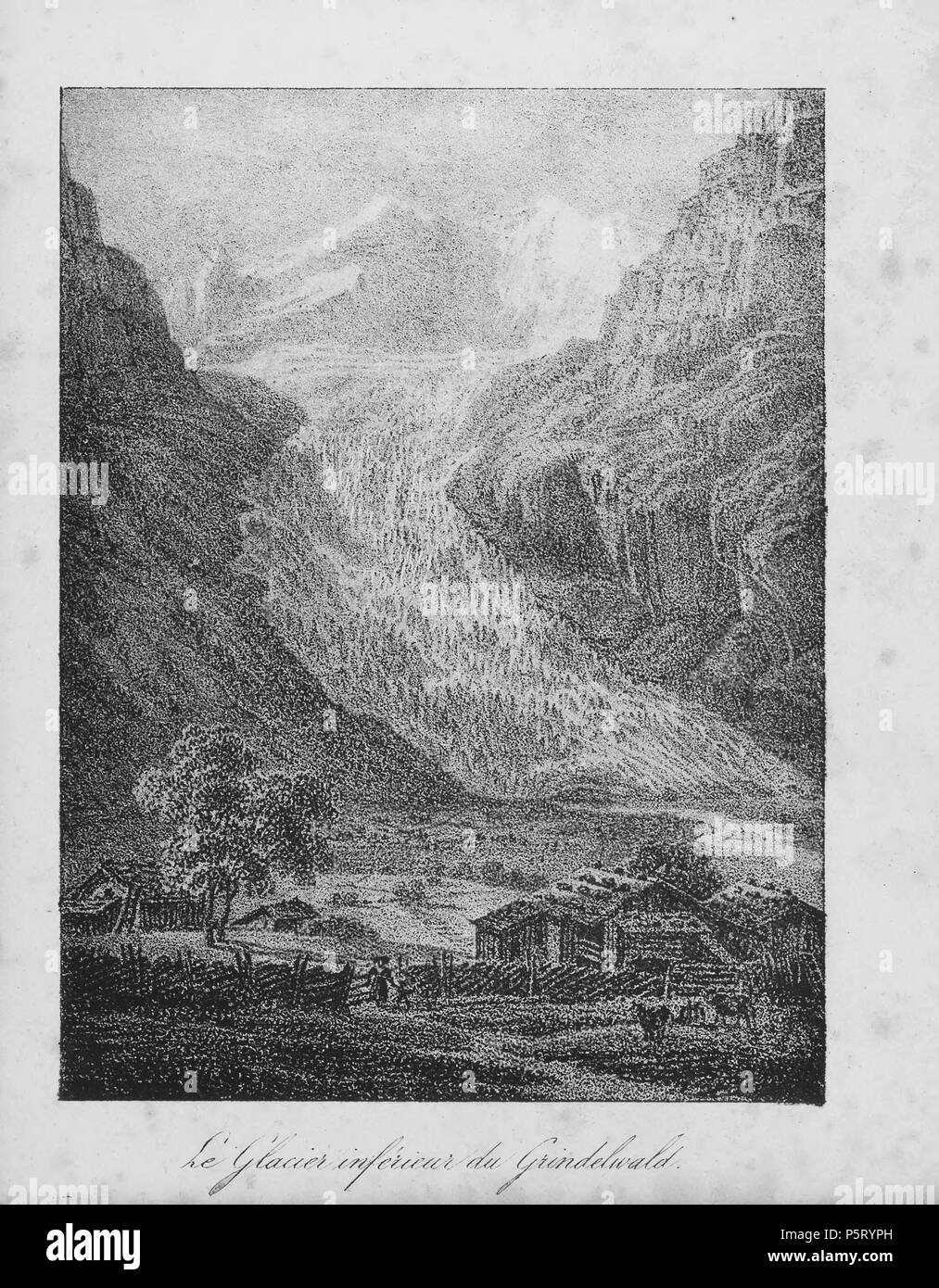 Grindelwald glacier inferieur Black and White Stock Photos & Images - Alamy