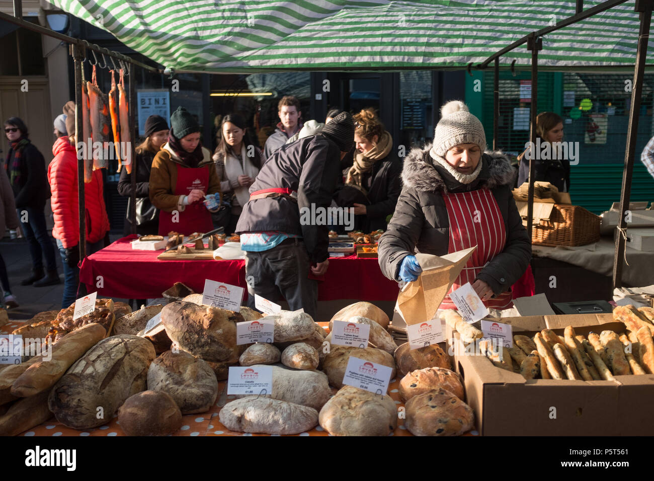 Handmade, Artisan Bread For Sale at the Weekly Broadway Street Market, Hackney, London, England
