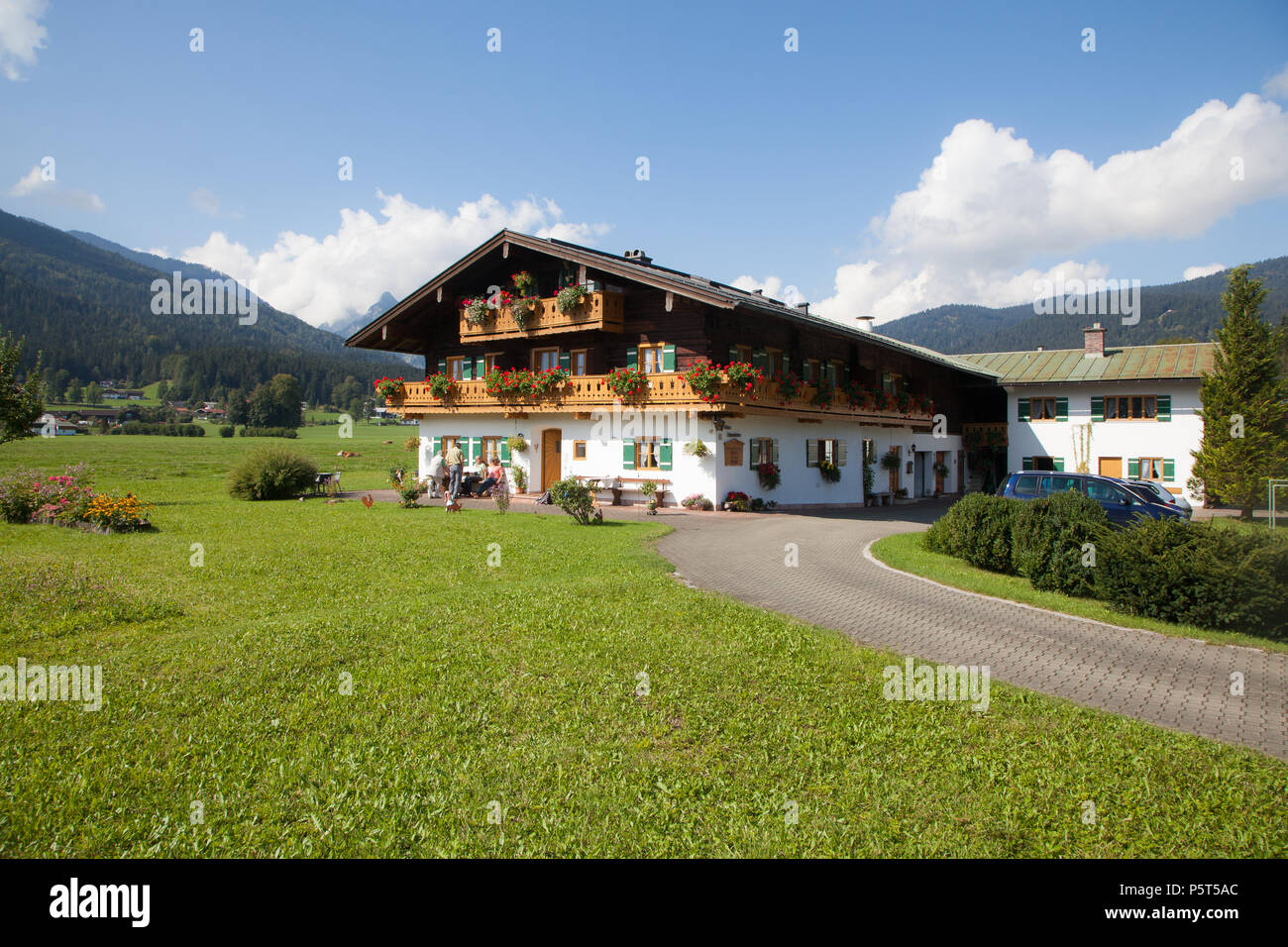 Traditioneller Bauernhof im Berchtesgadener Land Stock Photo