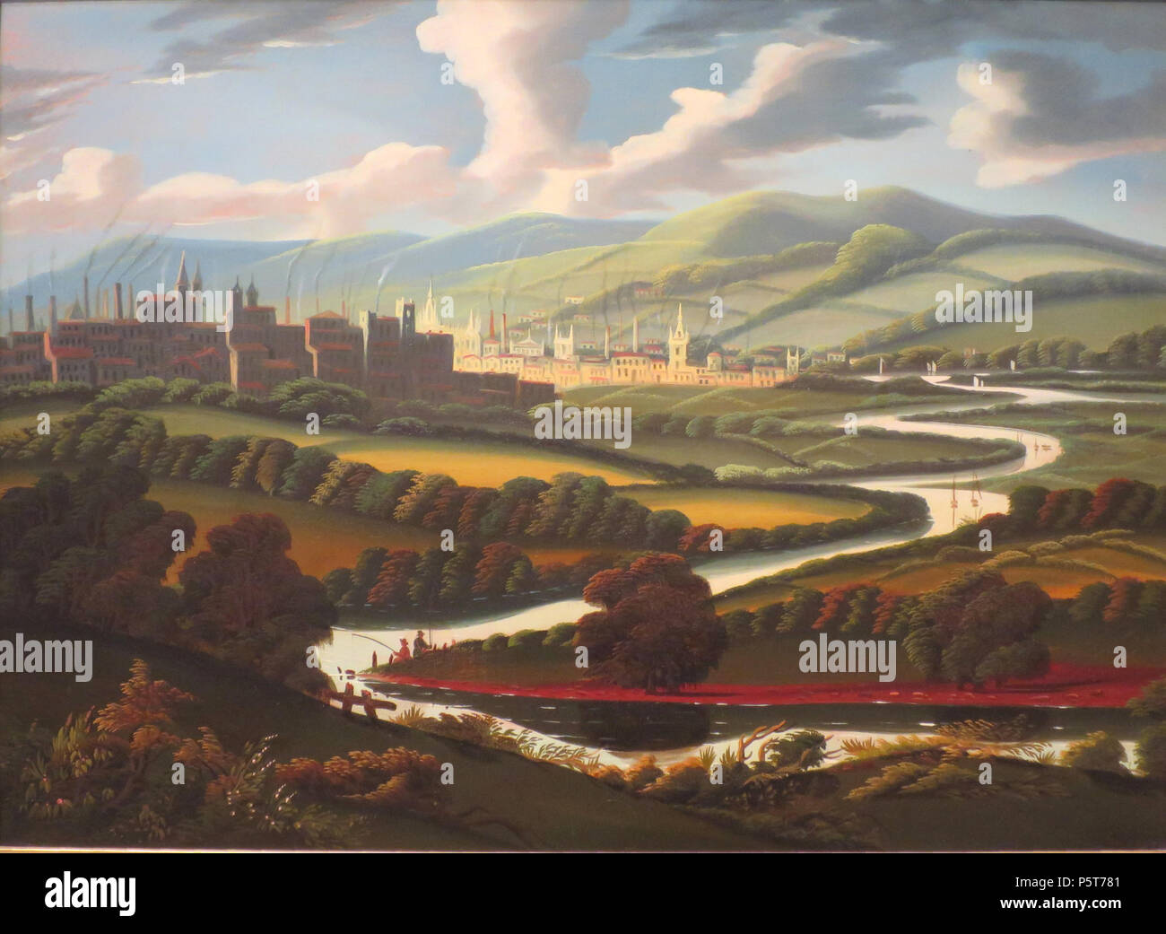 N/A. English: View of Springfield, Massachusetts on the Connecticut River by Thomas Chambers, c. 1840-45, oil on canvas, private collection, photographed while on loan to the Metropolitan Museum of Art . circa 1840-45.   Thomas Chambers  (1808–1869)    Alternative names Thomas, II Chambers; Thomas Chambers II  Description British-American painter and cricketer  Date of birth/death 11 December 1808 24 November 1869  Location of birth/death England United States of America  Authority control  : Q18508680 VIAF:49091781 ISNI:0000 0000 8380 5461 ULAN:500023474 LCCN:nr92021693 GND:136772781 WorldCat Stock Photo