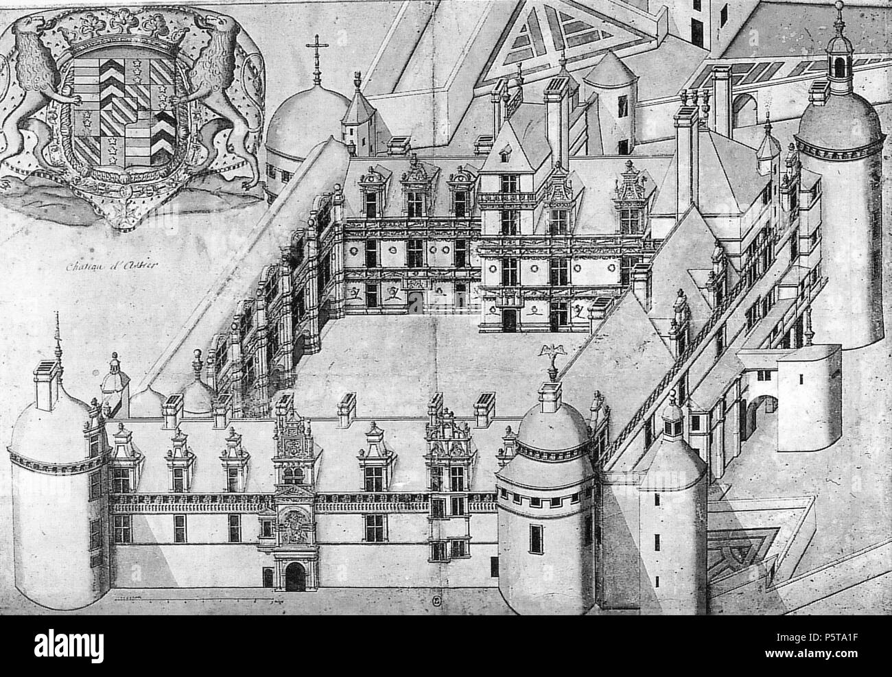 N A Deutsch Zeichnung Des Schlosses Assier Zur Zeit Der Renaissance Francais Dessin Represantant Le Chateau D Assier A La Renaissance Circa 1680 Unknown Collection Roger De Gaignieres 334 Chateau Assier Origine
