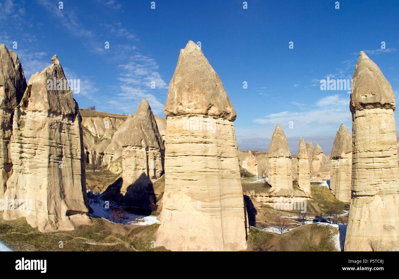 Cappadocia, Turkey, Goereme National Park, Unesco World Nature Heritage, Volcanic Ash, Tufa Stone, Unique Erosion Forms, Nature Experience Stock Photo