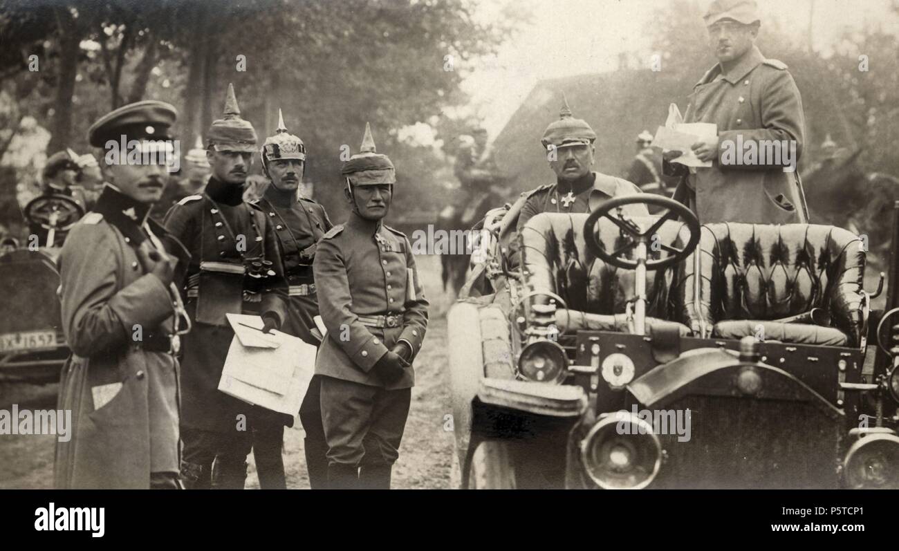 Guerra mundial 1914-1918. El general von Kluck, jefe del ejército alemán, después de la batalla del Marne. Año 1914. Stock Photo
