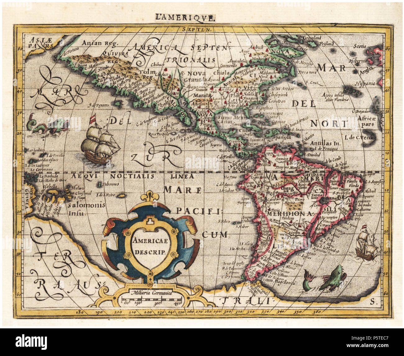 Map of america 1700 hi-res stock photography and images - Alamy