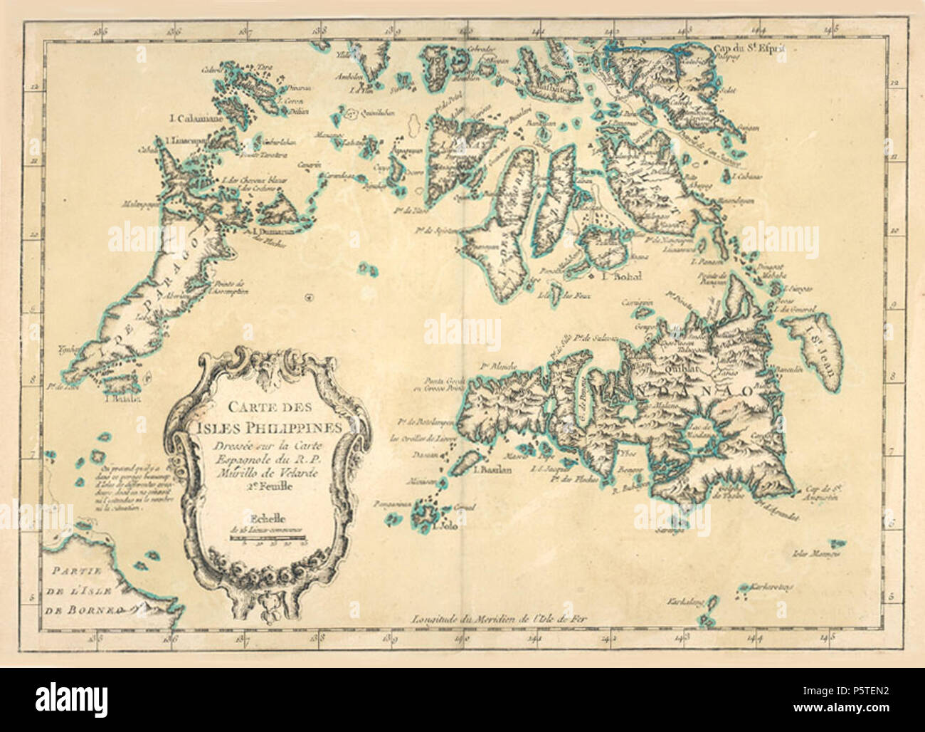 N/A. English: Oldest extant European map of Basilan Island . 8 August 1764. Jjarivera 279 Cartephilippines1764 Stock Photo