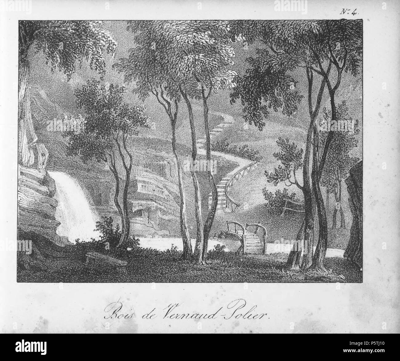 N/A. Français : Livre: 'La Suisse en miniature : 100 vues lithographiées' ;  Bois de Vernaud-Polier . 1831. Rothmüller, Jacques ; Chavannes, Herminie ;  Frey, Samuel ; Engelmann, Godefroy ; Courtois, Jean-Baptiste