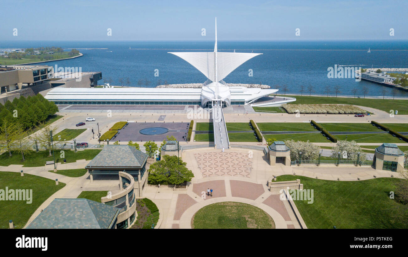 The Quadracci Pavilion, Milwaukee Art Museum, Wisconsin, USA Stock Photo