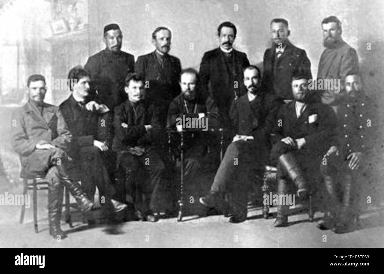 N/A. English: Members of the First Russian State Duma from Vyatka Guberniya, :        .  — , : . . , . . , . . , . . . , . . , . . , . . ; : . . , . . , . . , . . , . .  . 1906. Unknown photographer 436 Dep Vytka gub Stock Photo