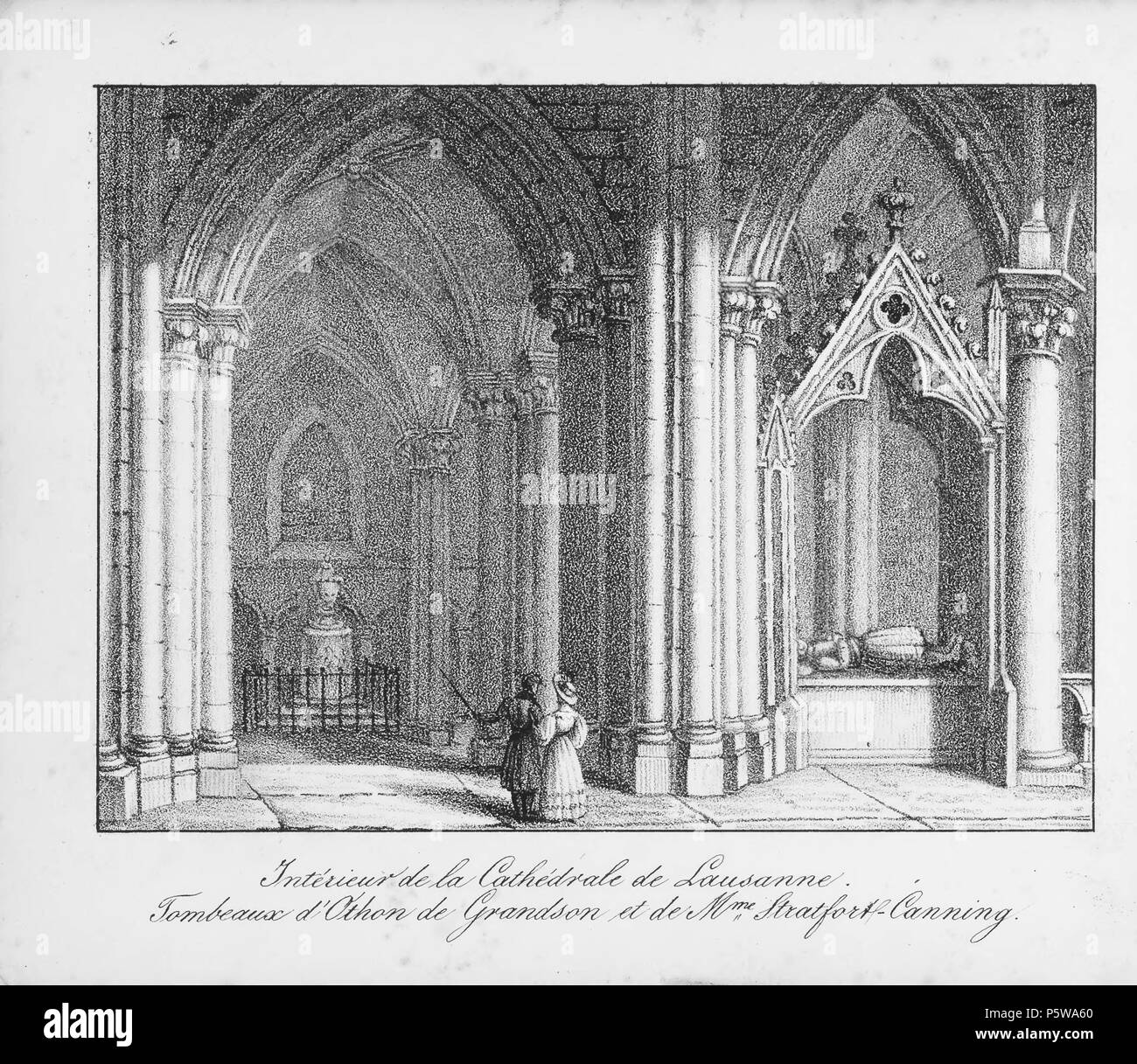 Interieur de la cathedrale Black and White Stock Photos & Images - Alamy