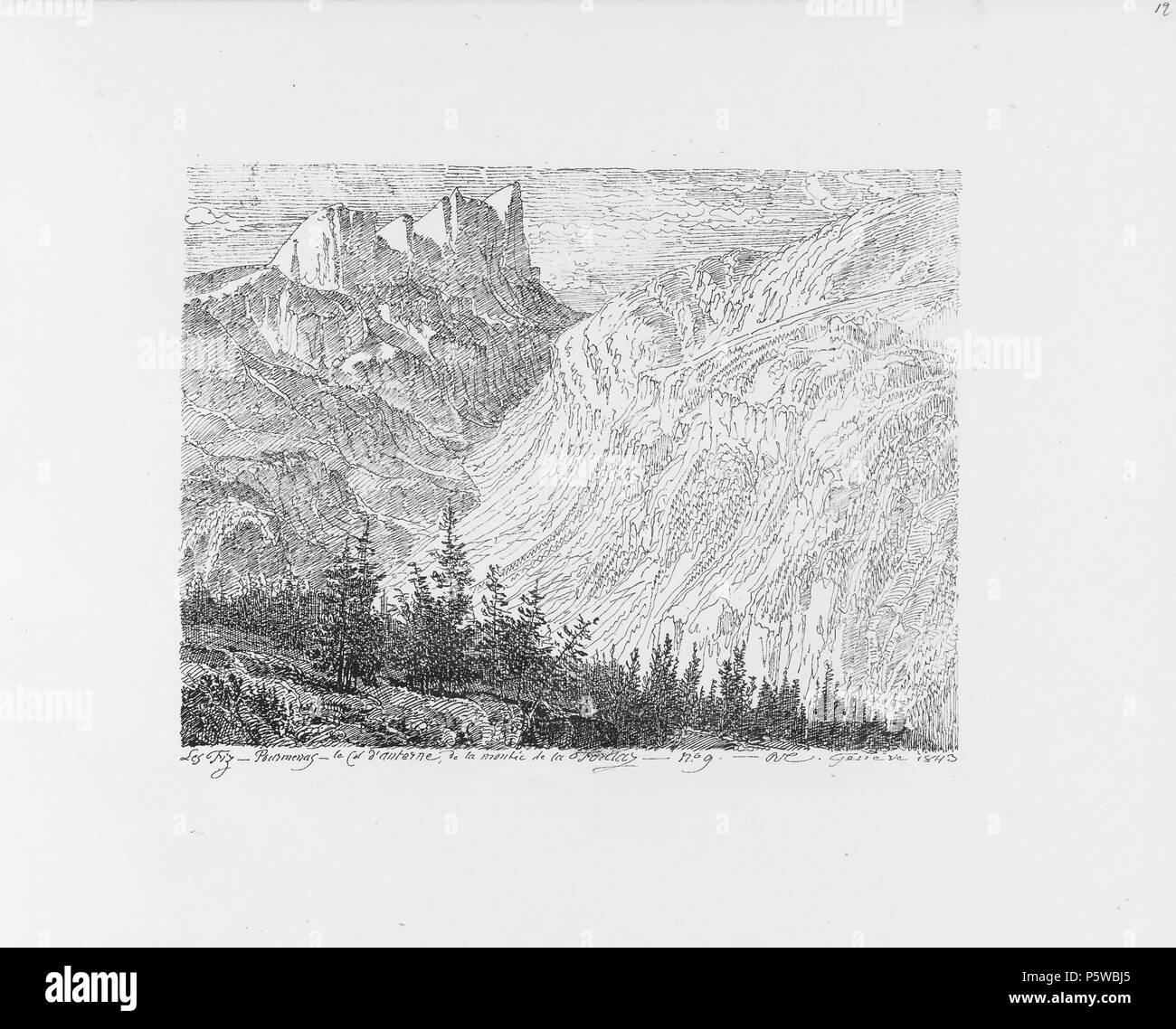 322 CH-NB-Voyage autour du Mont-Blanc dans les vallées d'Hérens de Zermatt et au Grimsel 1843-nbdig-19161-011 Stock Photo