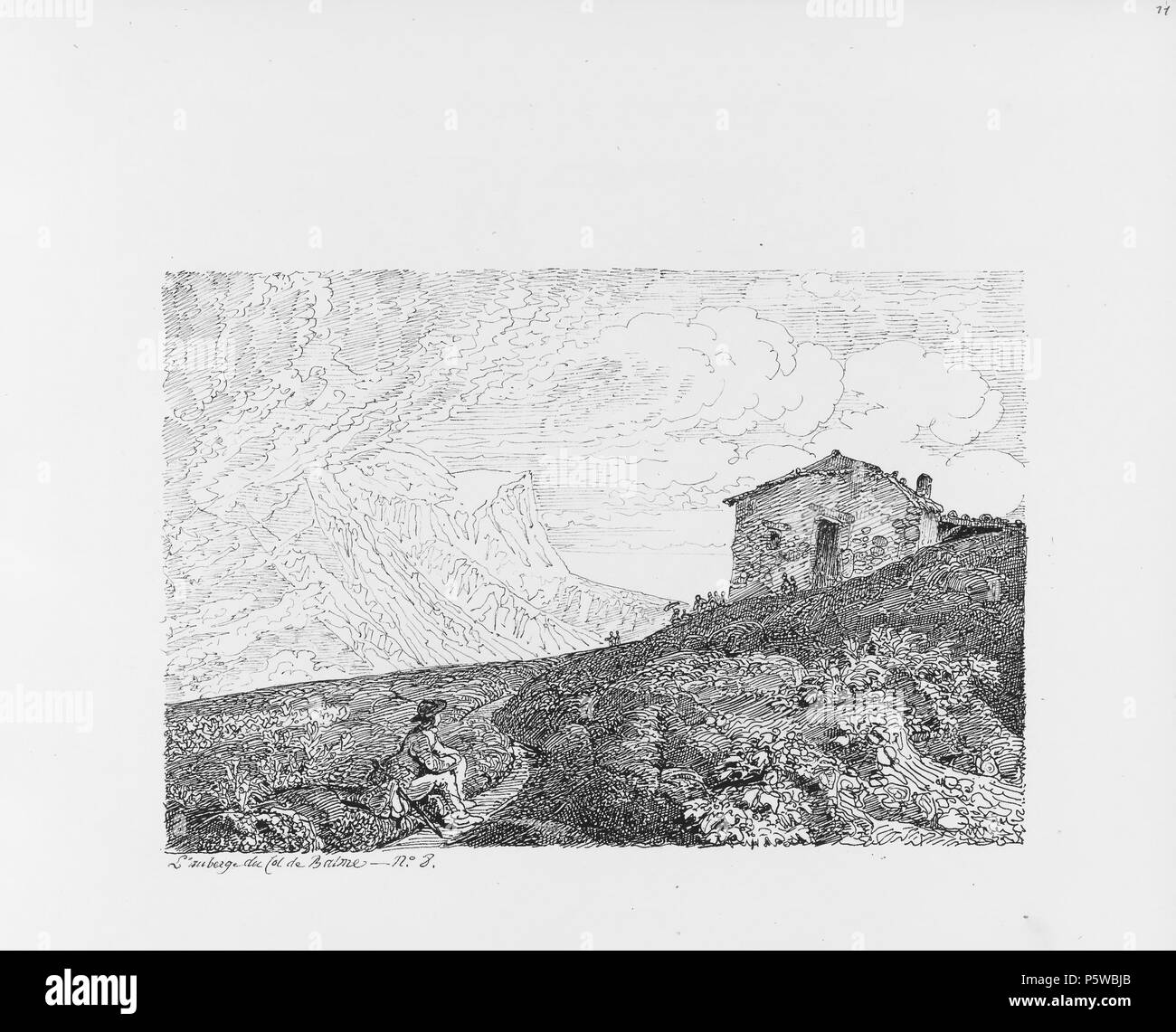 322 CH-NB-Voyage autour du Mont-Blanc dans les vallées d'Hérens de Zermatt et au Grimsel 1843-nbdig-19161-010 Stock Photo
