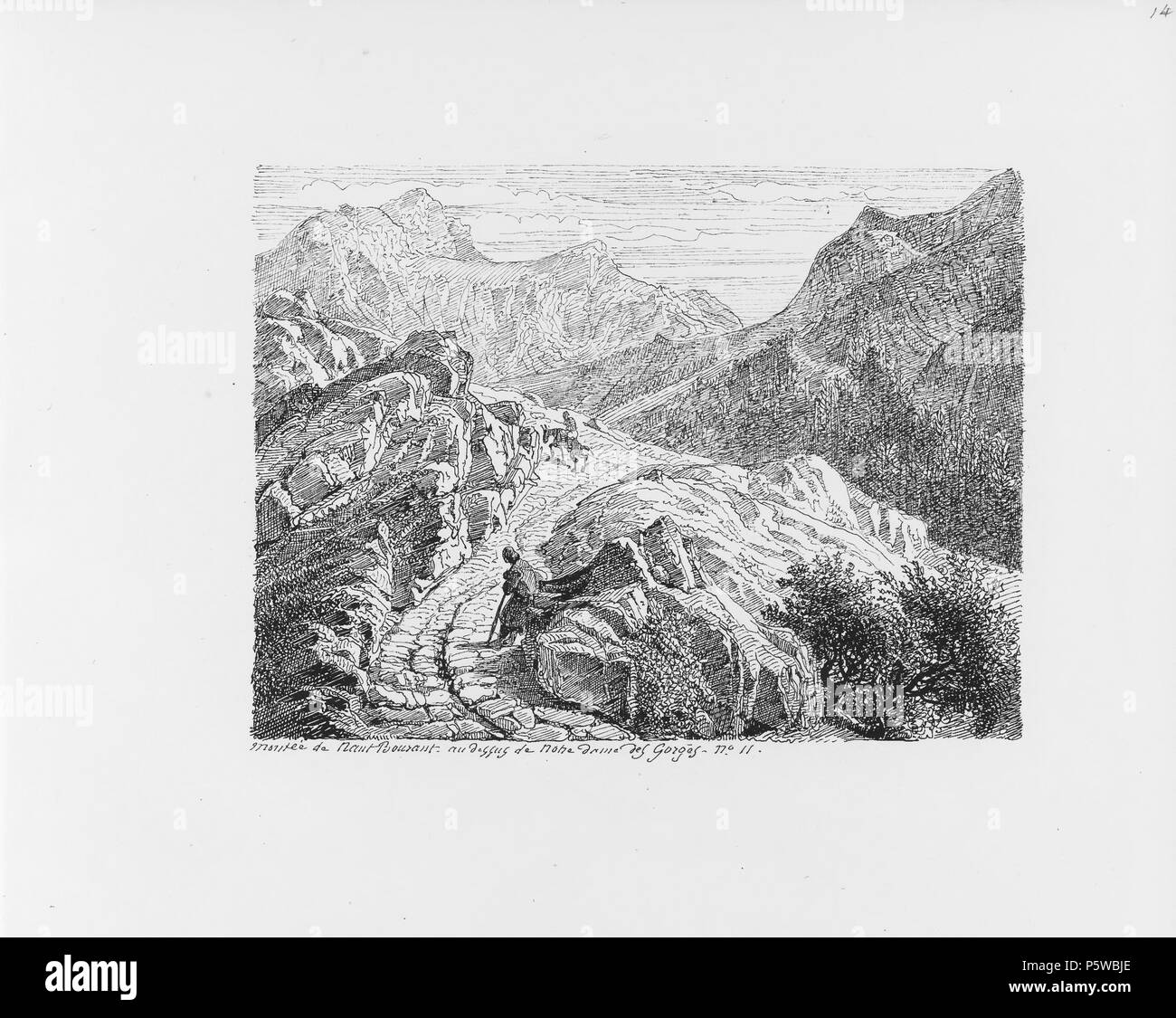 322 CH-NB-Voyage autour du Mont-Blanc dans les vallées d'Hérens de Zermatt et au Grimsel 1843-nbdig-19161-013 Stock Photo