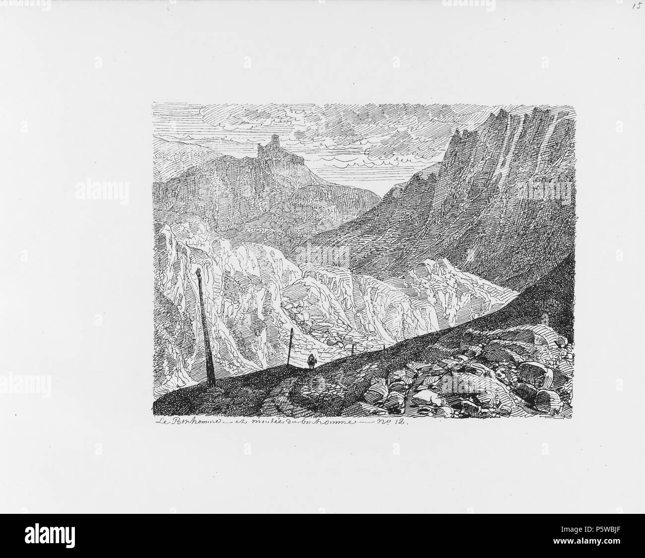 322 CH-NB-Voyage autour du Mont-Blanc dans les vallées d'Hérens de Zermatt et au Grimsel 1843-nbdig-19161-014 Stock Photo