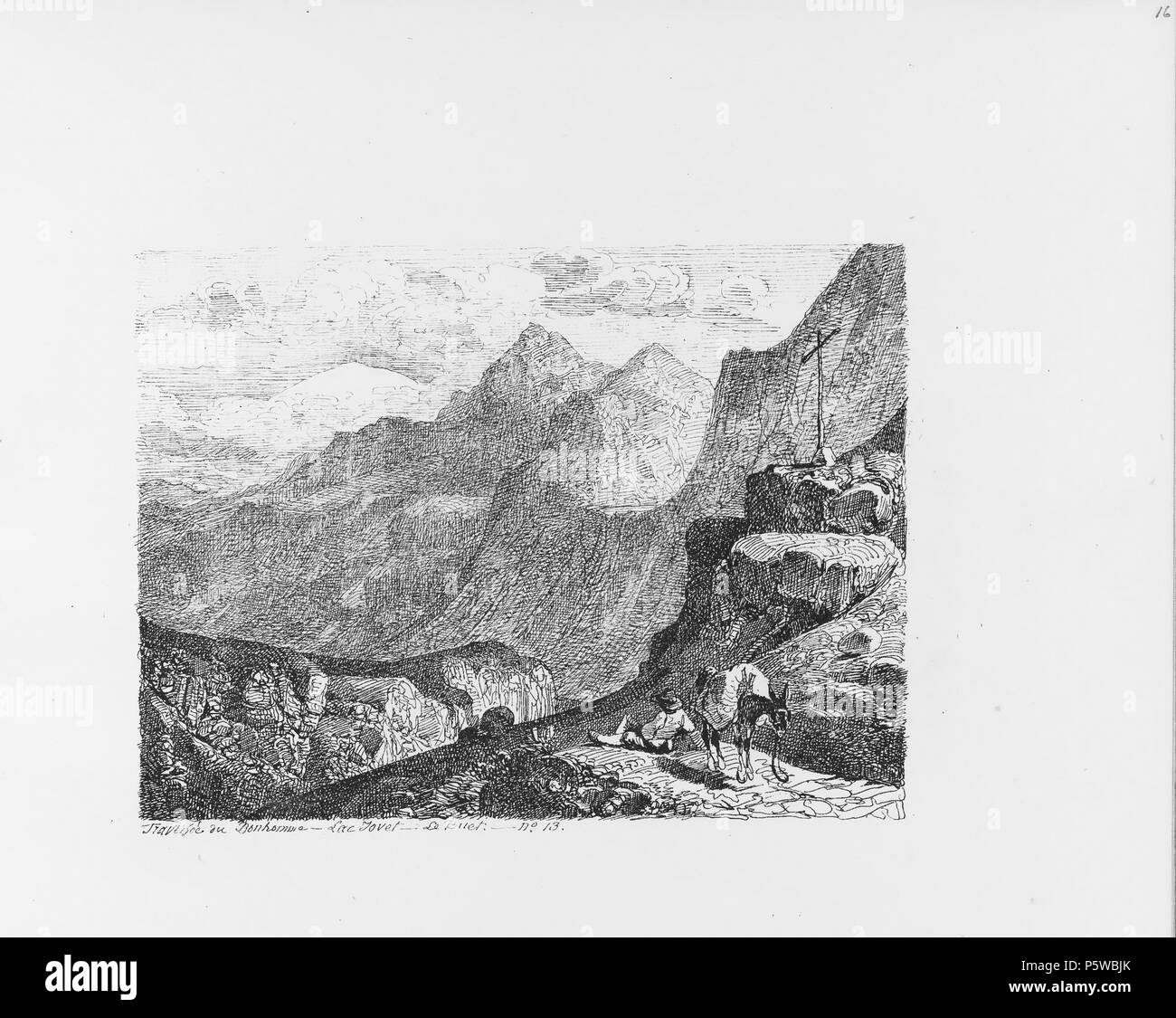 322 CH-NB-Voyage autour du Mont-Blanc dans les vallées d'Hérens de Zermatt et au Grimsel 1843-nbdig-19161-015 Stock Photo
