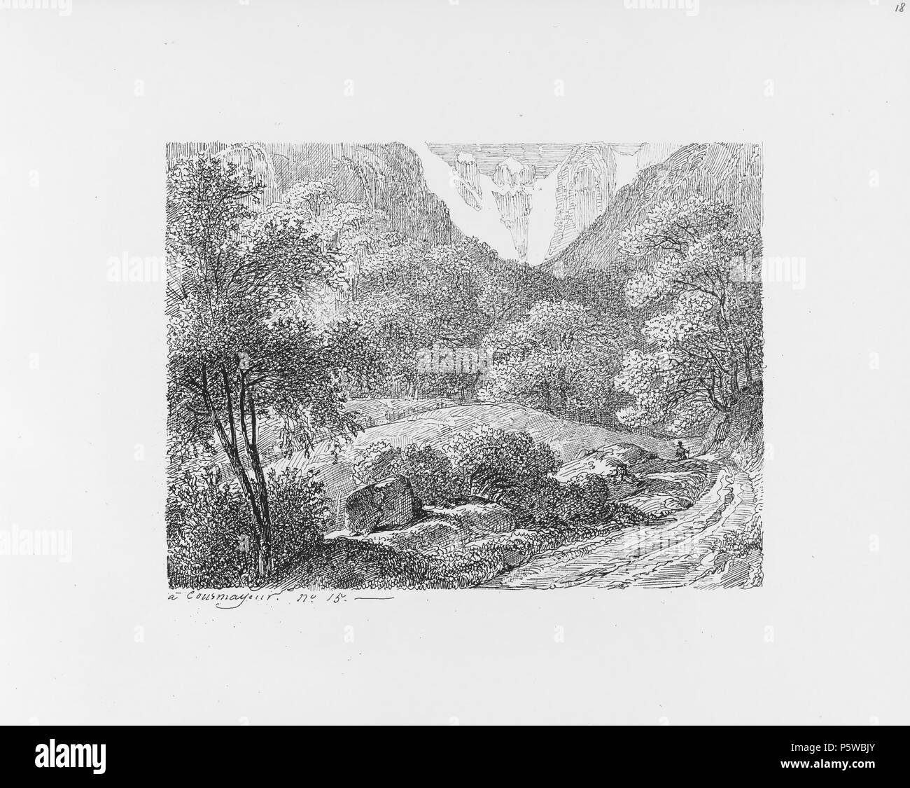 322 CH-NB-Voyage autour du Mont-Blanc dans les vallées d'Hérens de Zermatt et au Grimsel 1843-nbdig-19161-017 Stock Photo