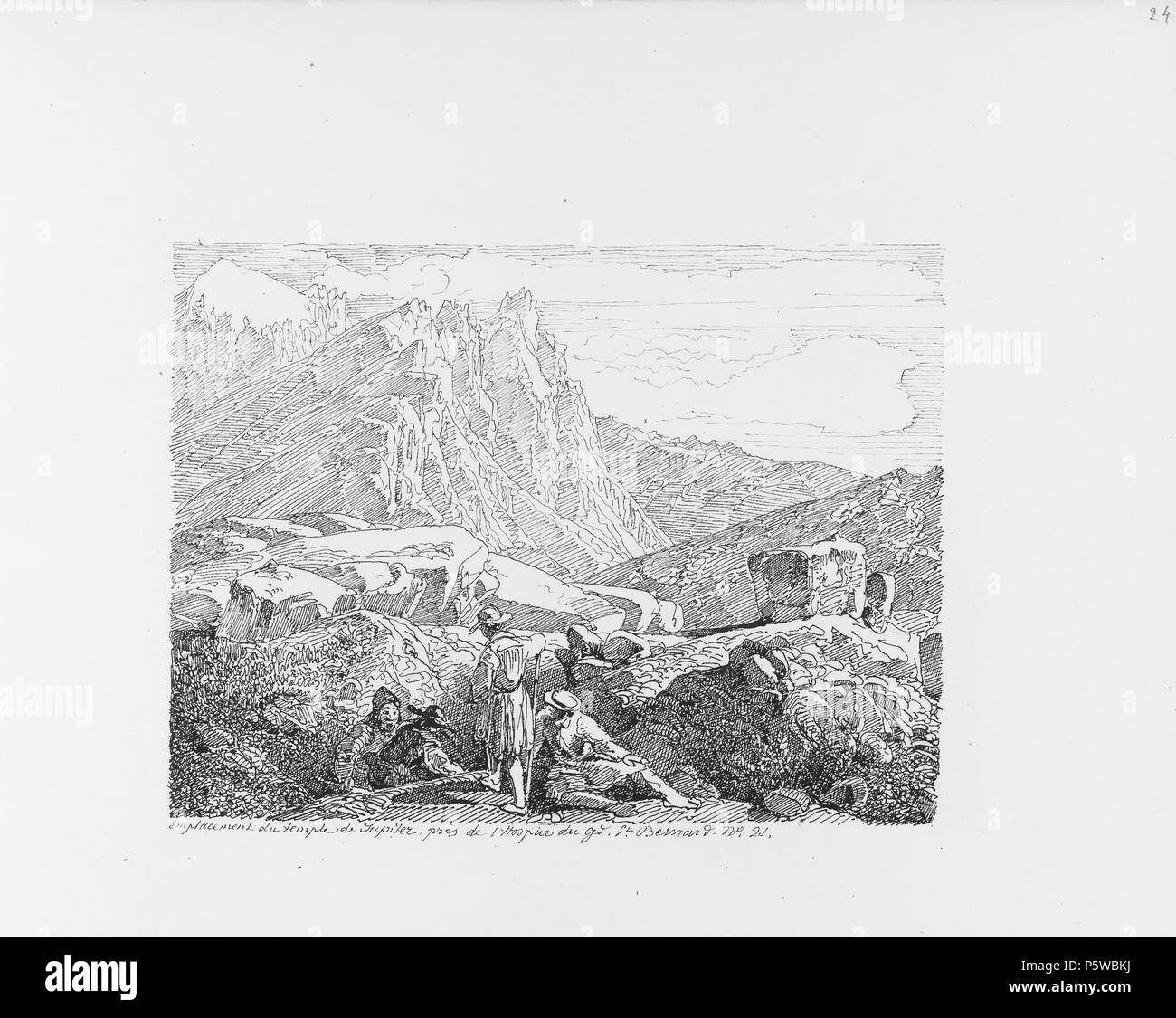 322 CH-NB-Voyage autour du Mont-Blanc dans les vallées d'Hérens de Zermatt et au Grimsel 1843-nbdig-19161-023 Stock Photo