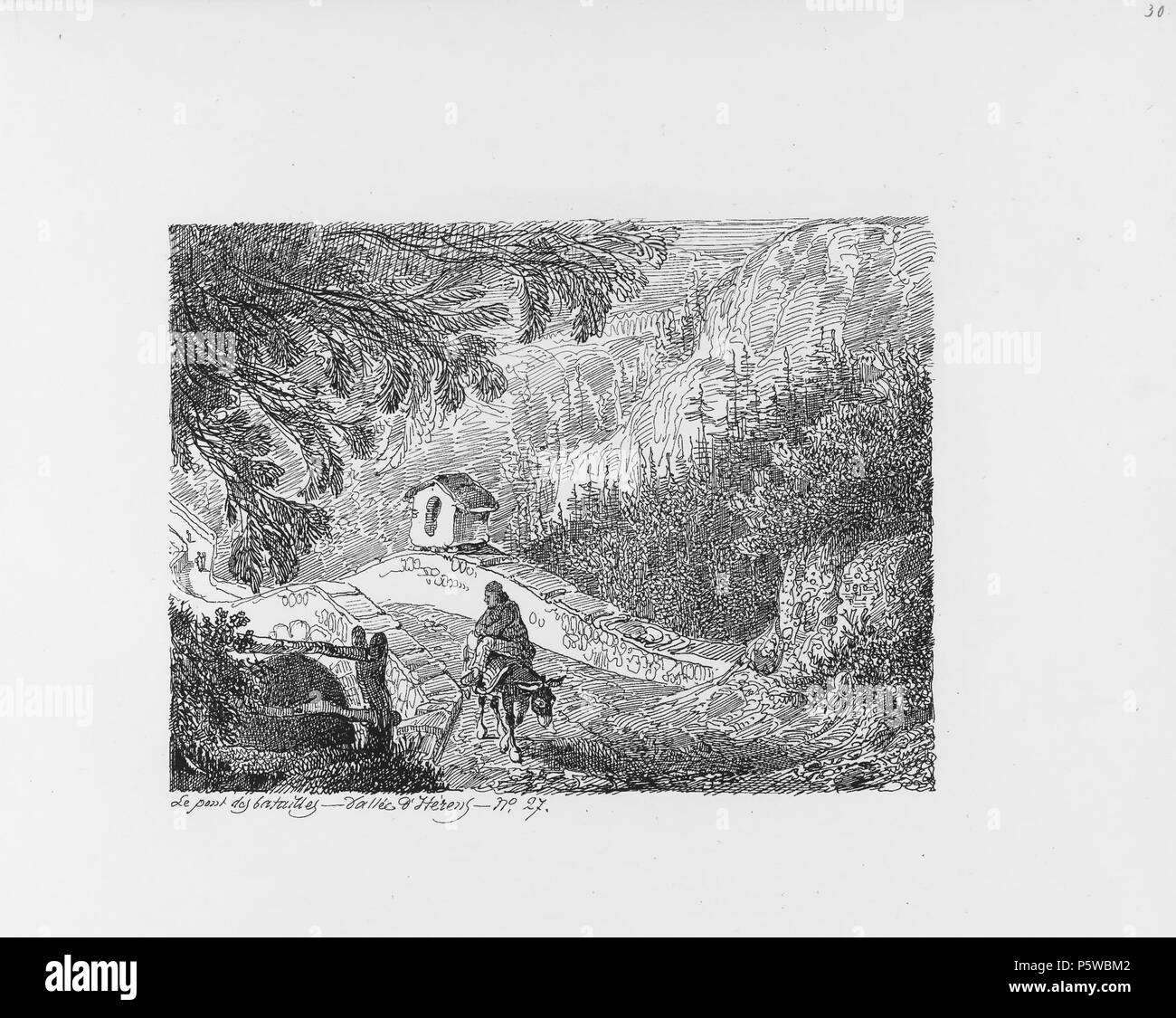 322 CH-NB-Voyage autour du Mont-Blanc dans les vallées d'Hérens de Zermatt et au Grimsel 1843-nbdig-19161-029 Stock Photo
