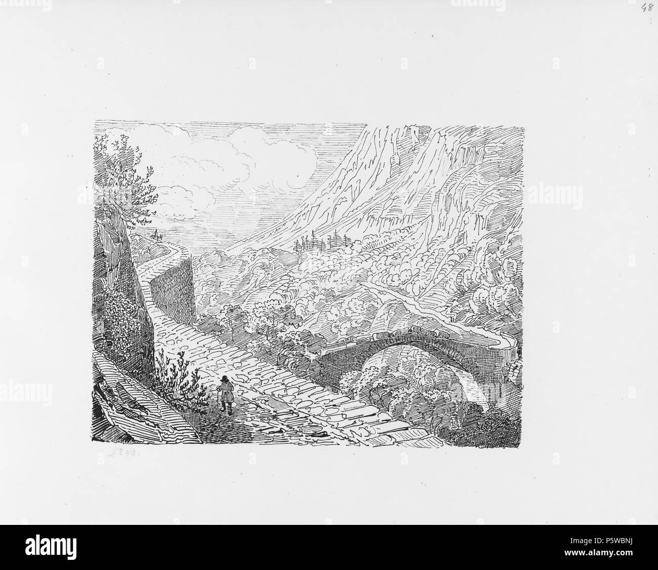 322 CH-NB-Voyage autour du Mont-Blanc dans les vallées d'Hérens de Zermatt et au Grimsel 1843-nbdig-19161-049 Stock Photo