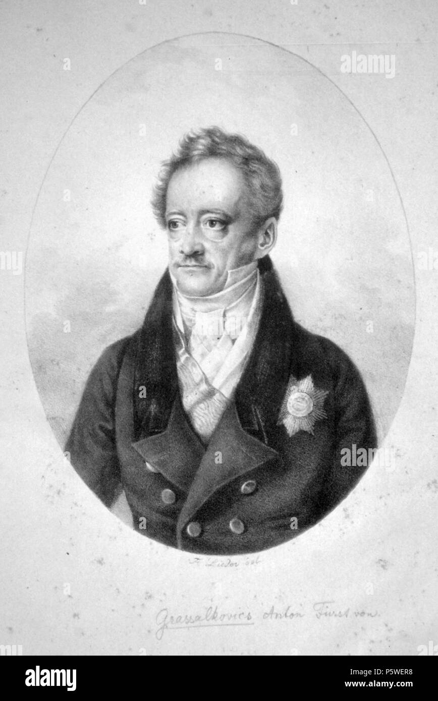 OLYMPUS DIGITAL CAMERA 111 Anton Fürst Grassalkovics Litho Stock Photo