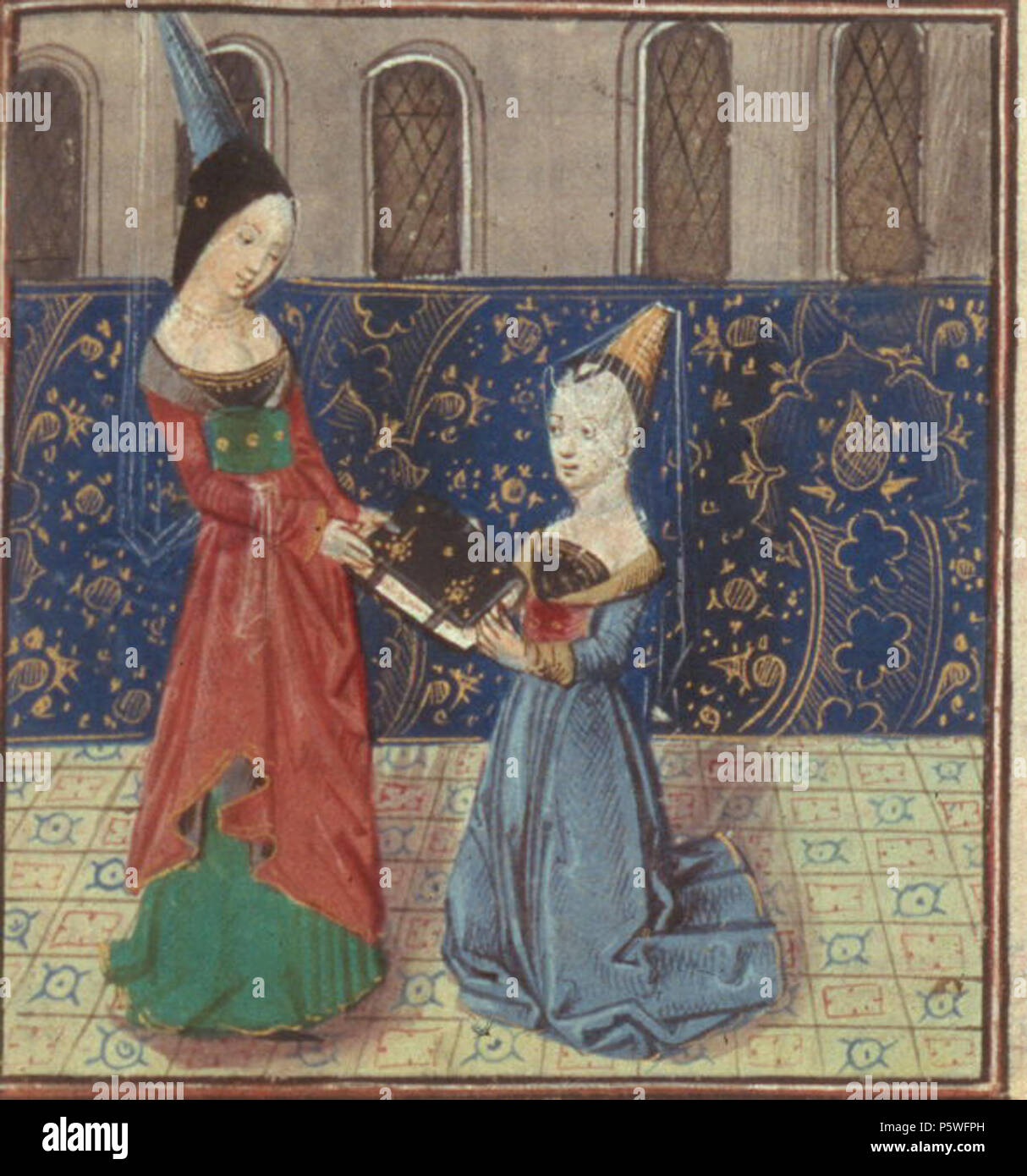 An illustration of christine de pizan hi-res stock photography and ...