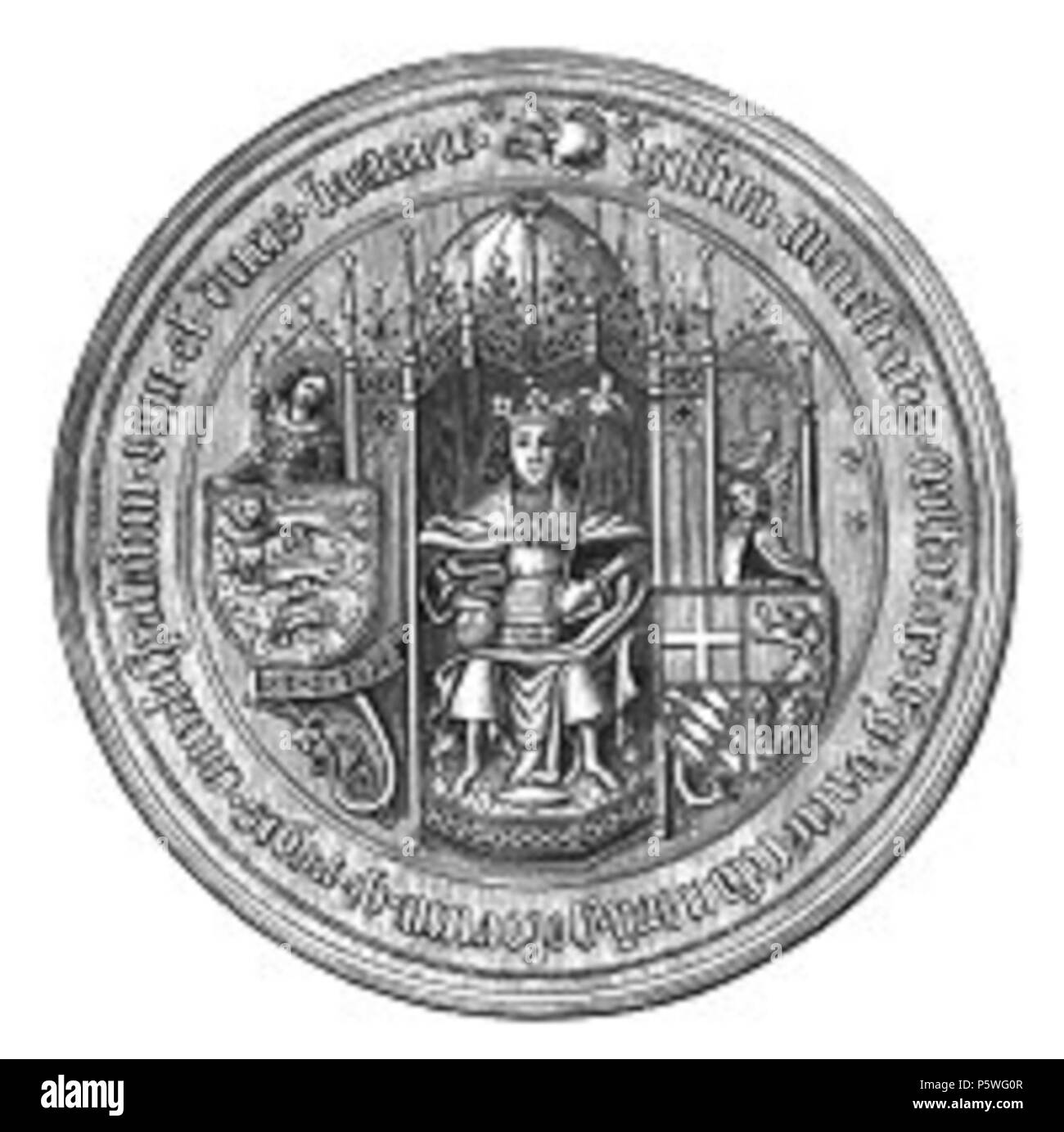 N/A. English: The royal seal of Christopher of Bavaria. 15th century.  Unknown 345 Christopher of Bavaria seal Stock Photo - Alamy