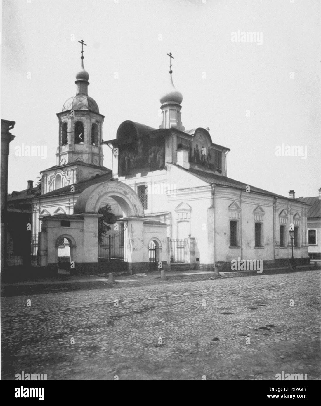 N/A. :     ()   () . 1882. Nikolai Naidenov (1834-1905) 347 Church of Saints Cosmas and Damian (Old) in Taganka Stock Photo