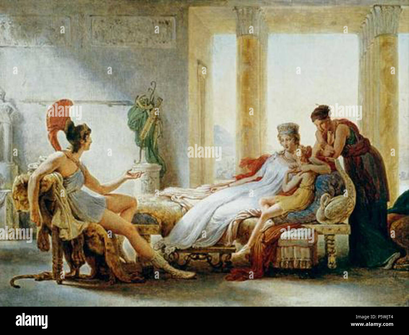 Dido and Aeneas .  Español: Eneas contándole a Dido las desgracias de Troya . 1815. N/A 452 Dido y eneas Stock Photo